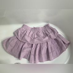 Love Shack Fancy Womens Ruffle Mini Skirt Cute Tiered Skirt Bottoms With Elastic Waistband, Purple Ruffled Cotton Bottoms, Purple Cotton Ruffled Bottoms, Ruffled Skirt For Daywear, Cute Tiered Skirt With Elastic Waistband, Cute Purple Summer Skirt, Love Shack Fancy Skirt, Fancy Skirts, Floral Wrap Skirt