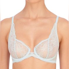 This Bra Is Brand New With Tags. This Sexy Lace Unlined Underwire Has A Dramatic Plunge Center And Seamed Cups For Lightweight Shaping. 2 Part Unlined Lace Cup With Vertical Seaming For Shape And Lift Without A Pad Cup Seams Are Hidden Under Stabilizer Making It Comfortable Against The Skin The Side Of The Cup Is Lined With Rigid Sheer Tulle That Slims The Sides And Adds Projection <Br/.Plunge Center Adds A Sexy Look With Comfortable Coverage Built-Up Lace Back Offers Comfortable Support With Be Elegant Light Blue Bra With Padded Cups, Elegant Light Blue Padded Bra, Elegant Light Blue Bra, Color Aqua, Aqua Color, Lace Back, Scalloped Edge, Women's Intimates, Adjustable Straps