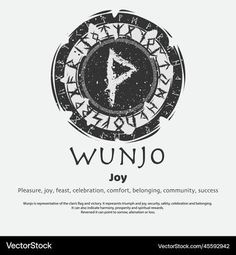 the logo for wunjo, an event that is being held by various people