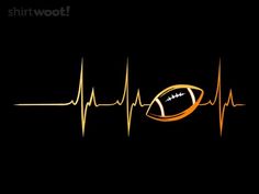 an image of a football on a black background with the word heartbeat written in gold