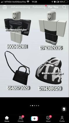 an image of different items that are being displayed on a cell phone, including hats and bags