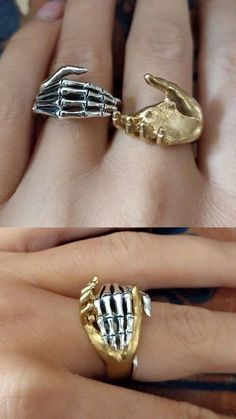 Vintage Rings Aesthetic, Weird Rings, Witchy Rings, Interesting Rings, Etsy Rings, Gothic Jewelry Rings, Anatomical Jewelry, Gothic Jewellery, Gothic Rings