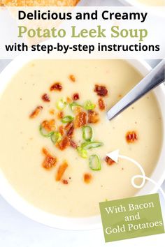 potato leek soup with step - by - step instructions