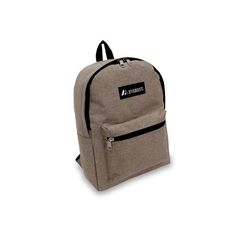 Is there anyone who has not had a backpack like this at one point or another in their life. The enduring design holds up as well in the past as it does today. All the features necessary for school, carrying a simple change of clothes, or a jacket for a day trip. Size: One Size.  Color: Beige.  Gender: unisex.  Age Group: adult. Functional Khaki School Backpack, Student Backpack In Khaki, Student Khaki Backpack, Student Khaki Standard Backpack, Cheap Denim Standard Backpack, Shoulder Book Bag, Book Bag For School, Khaki Canvas-lined Standard Backpack, On-the-go Canvas Backpack With Zipper Pocket