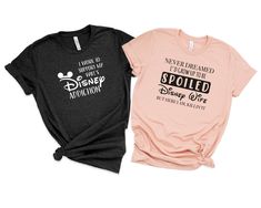 Spoiled Wife Shirt, Couples Disney Shirts, Disney Birthday Shirt, Spoiled Wife, Disney Honeymoon, Birthday Squad Shirts, Disney Couple, Disney Couple Shirts, Disney Couple T-shirt