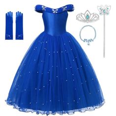 Even though Christmas celebrations and family get-togethers this year are all going to be fairly small, cozy affairs, it’s still fun for the kids to get dressed up in their party best for the occasion. This Dark Blue Princess Ball Gown is perfect for your little princess. Holidays, birthday parties, special events - we've got you covered. Features: Long, elegant, gown. Beads appliques. Zipper closure. Off-shoulders. Fabric & Care: Made of mesh, polyester, and cotton materials. Dry-cleaning prefe Holiday Princess Dress For Fancy Dress, Winter Princess Dress For Party, Blue Princess Dress For Party Season, Princess Dresses For Holiday Season, Princess Dresses For Holiday, Princess Style Pink Dress For Christmas Fancy Dress, Princess Style Holiday Dress, Princess Style Christmas Fancy Dress, Christmas Fitted Gown For Dress-up