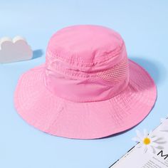 This cute Kids Sun Hat with a Breathable Visor is a summertime classic! Protect your little kiddos head & eyes from the summer sun. This stylish hat is adjustable and suitable for 1-4 year olds. Great sun or rain hat as it's made from waterproof material! Available in white or pink to go with any kiddos sun outfit! Hand wash Summer Bucket Hat With Upf 50+ Sun Protection, Adjustable Packable Summer Bucket Hat, Summer Travel Bucket Hat With Visor, Playful Wide Brim Bucket Hat With Adjustable Fit, Playful Spring Outdoor Hats, Spring Bucket Hat With Uv Protection Visor, Spring Bucket Hat With Uv Protection And Adjustable Fit, Pink Sun Hat With Uv Protection For Outdoor, Adjustable Packable Bucket Hat For Spring