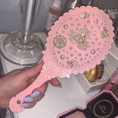 This Listing Is For The Hand Mirror Only Beautiful Accessory For Any Vanity Or Pink Lovers Wire Sunglasses, Sparkle Tights, Relic Watches, Unicorn Mask, Safari Green, Simulated Diamond Rings, Grey Leopard Print, Cotton Hat, Scarf Headband