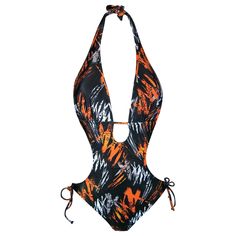 Women's Monokini Swimsuit By Nw Swim Connection Available In Sizes Small. Adjustable Ties On Sides Of Bikini, Halter Tie At Neck And Across The Back. Fits B/C Cup. D Cup Will Be Less Coverage. Removable Soft Cup Padding. It Is Made To Fit Many Different Body Types And Is Quite Forgiving. The Torso Is Average Length, So It May Not Work For A Taller Person. You May Want It In Many Colors And Prints! Brand New, Hang Tags Attached. Orange Halter Neck Swimwear For Sunbathing, Orange Triangle Top Tankini For Pool, Orange Triangle Top Tankini For Sunbathing, Orange Halter Neck Swimwear For Party, Fitted Orange Triangle Top Tankini, Fitted Orange Tankini With Triangle Top, Orange Triangle Top Tankini For Beachwear, Orange Lined Swimwear, Orange Lined Swimwear For Swimming