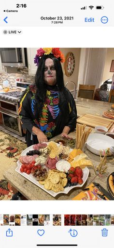 an image of a person dressed as a skeleton with food in front of him on instagram