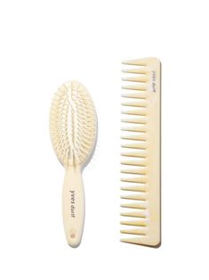 An exclusive pair of travel essentials designed to slip into your carry-on or purse and maintain hair on the go.Stylish, effective, and exclusive, these detangling tools from Parisian stylist Yves Durif should have a place in every woman's handbag. Crafted from ivory-hued resin, the petite brush and comb stimulate circulation in the scalp and distribute natural oils. Carry the duo throughout the day to maintain your style in the brand's signature gray velour pouch.Set includes travel-size brush Anna Love, Brush And Comb, Koh Gen Do, Travel Skincare, Sunscreen Stick, Violet Grey, Body Sunscreen, Skin Foundation, Healthy Girl