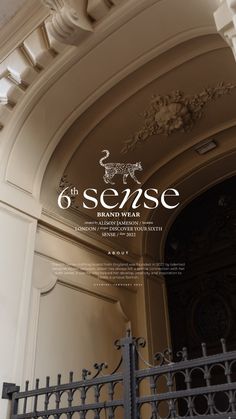 the poster for the upcoming film 6 secondse, featuring an iron gate and ornate carvings