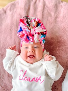 This is a custom handmade headwrap! Fitted to fit sizes Newborn-4T! If you have any questions, feel free to message us! Pink Texas, Texas Baby, Baby Hair Bow, Texas Western, Baby Head Wrap, Baby Hair Bows, Head Wrap, Baby Hair, Baby Headbands