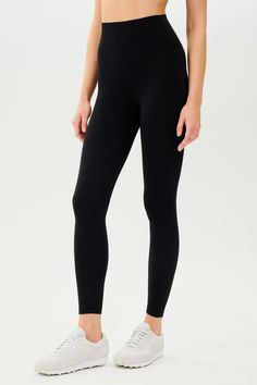 An all new extra waist version of our high waist Airweight legging engineered to fit every curve and flow with your workouts. Our ultra luxe Airweight fabric has a supremely soft hand and second skin comfort. BEST FOR: hot yoga, barre, Pilates. Model is 5’10” and wears a size small. Compressive High-rise Activewear With Wide Waistband, Compressive High Rise Activewear With Wide Waistband, Functional High Rise 4-way Stretch Yoga Pants, High Rise Compressive Activewear With Wide Waistband, Functional High Rise Yoga Pants With 4-way Stretch, Compression Athleisure Bottoms For Barre, Athleisure 4-way Stretch Bottoms For Barre, Compressive Yoga Pants With Wide Waistband For Training, Micro-elastic Yoga Pants With Wide Waistband