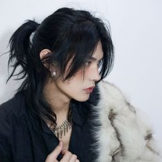 Black Hair Color, Boys Long Hairstyles, Wolf Cut, Long Black Hair, Mullet Hairstyle, Long Straight Hair