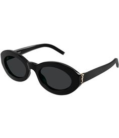 From Saint Laurent&#x2C; the Women's Classic 52mm Oval Sunglasses feature:Acetate frameOval shapeSolid lensRx ableNon-polarizedApprox. 52mm lens- 22mm bridge- 140mm templeImported. Sunglasses Saint Laurent, Saint Laurent Women, Sports Glasses, Ring Watch, Marine Serre, Oval Sunglasses, Eyewear Womens, Sneaker Wedge, Eyewear Frames