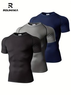 Stay comfortable and stylish during your outdoor workout with our Men's Compression Workout Tshirt Set. Engineered for peak performance, this set is perfect for all your favorite sports activities. Enhance your performance with compression technology Stay cool and dry with breathable fabric Experience maximum flexibility with medium stretch design Easy care instructions - simply machine wash and avoid dry cleaning Perfect for all seasons and occasions - from golfing to hitting the beach Elevate your workout experience with this high-quality set that will keep you feeling and looking your best. Work hard and play hard in our Men's Compression Workout Tshirt Set.Composition:90% PolyesterMaterial:PolyesterPatterned:Solid colorSheer:NoFabric:Medium StretchCollar Style:Crew NeckType:TopsCare In High Stretch Moisture-wicking Tops For Outdoor Activities, Functional Compression Tops For Outdoor Activities, Black Fitted Dri-fit T-shirt, Technical Compression T-shirt With Moisture-wicking, Black Breathable T-shirt For Outdoor Activities, Breathable Black T-shirt For Outdoor Activities, Functional Moisture-wicking Crew Neck Rash Guard, Sporty Black Moisture-wicking Rash Guard, Sporty Black Rash Guard With Moisture-wicking