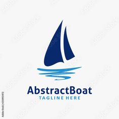 a sailboat logo with the word abstract on it's front and back side