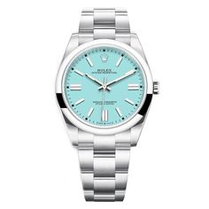 Tiffanys Watch, Tiffany Watches, Forest Girl, Blue Watches, Rolex Oyster Perpetual, Rolex Oyster, Blue Steel, Oyster Perpetual, Luxury Watches For Men