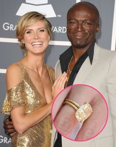 a close up of a person with a ring on their finger and an image of a woman wearing a gold dress