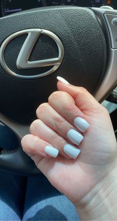 White Short Nails, White Short, Short Nails, Nail Inspo, Silver Rings, Makeup, Silver