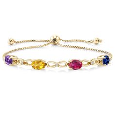 PRICES MAY VARY. Customizable Elegance - Create a truly personal accessory with our build-your-own bracelet that allows you to select from an array of gemstone birthstones and lab-grown diamonds. Each 4-stone segment symbolizes a unique chapter of your life, captured in the enduring beauty of an infinity design. Sophisticated Gold Finish - This tennis bracelet is enhanced with a luxurious 18K yellow gold plating over sterling silver, offering a rich, warm hue that complements any skin tone. The high-quality plating ensures a long-lasting finish that resists wear and tarnishing. Eco-Friendly Diamonds - Embrace sustainable luxury with lab-grown diamonds that provide the brilliance and clarity of traditional diamonds while ensuring environmental responsibility. This choice reflects both your Yellow Gold Birthstone Bracelets Gold Plated, Personalized Yellow Gold Birthstone Bracelet, Yellow Gold Jubilee Bracelet, May Birthstone, Elegant Multicolor Multi-stone Gold Bracelet, Multicolor Multi-stone 14k Gold Bracelets, Infinity Design, Traditional Diamond, Diamond Tennis Bracelet, Tennis Bracelet Diamond