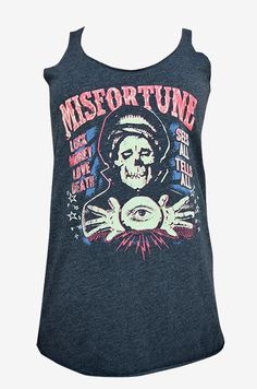 Women's 'Unfinished' raw edge tank with racer top back Heather Charcoal Gray with full color front print - 100% Cotton Artist: Ian Mcniel - Lowbrow Art Co Reading Shirts, Lowbrow Art, Gothic Outfits, Retro Outfits, Racer Back, Well Dressed, V Neck Tee, Womens Tank, Racerback Tank