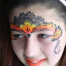 Stephanie's Face Painting » Princesses beautiful detailed crown in fall colors Body Painting, Face Painting, Fall Colors, Carnival Face Paint, Original Designs, Crown, Color