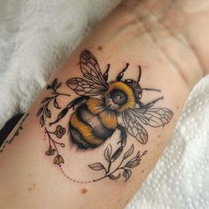 Bumble Bee Tattoo Blueprint Kit Bee Tattoo On Wrist, Tattoo For My Son, Hard Tattoos, Skin Massage, Back Of Shoulder Tattoo, Dad Tattoos, Wrist Tattoos For Women