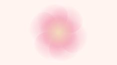 a pink flower is shown in the middle of a white background with an orange center