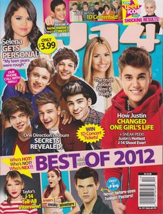 J-14 Magazine, J14 Magazine, 2010s Magazine Covers, 2012 Aesthetic, One Direction Albums, Twilight Poster, J Pop, Pop Magazine, Secret Lovers