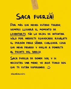 a yellow poster with the words saca fuera written in spanish