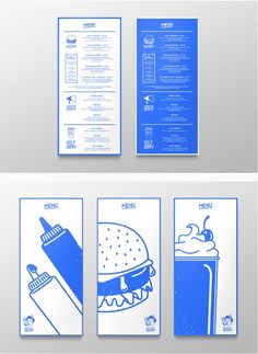 the menu design is designed to look like an advertisement for a fast food restaurant, and includes