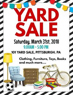 the yard sale is on and it's time to get ready for some fun