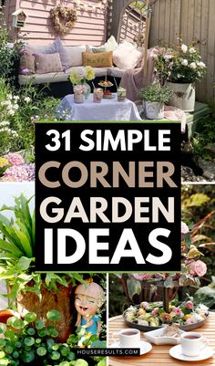 an image of garden ideas that are easy to do in the backyard or front yard