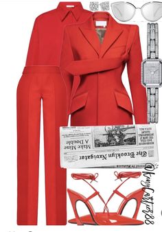 Blessed Wednesday, Red Fashion, Fashion Classy, Fashion Inspo Outfits, Stylish Outfits