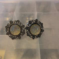 Never Worn. They Are For Stretched Ears That Are A Size 2g. Double O Ring Backing With Solid Plug. Handmade. Stretched Ears, Ear Plugs, O Ring, Piercings, Jewelry Earrings, Women Jewelry, Ring, Silver, Women Shopping