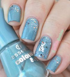 Manicuras inspiradas en tus personajes favoritos de Disney Nail Art Photos, Pretty Nail Colors, Disney Frozen Olaf, Gel Nail Art Designs