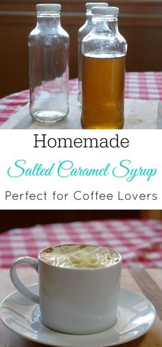 homemade salted caramel syrup is perfect for coffee lovers