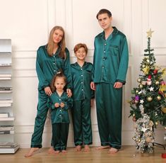 Christmas pyjamas, Family pyjamas,satin pyjamas,long sleeve and long pants,Men pyjamas,personalised pj, initials pyjamas PLEASE NOTE THESE ARE MADE TO ORDER TO SHIP IN NOVEMBER FOR DELIVERY BEFORE XMAS , CUT OFF DATE FOR CHRISTMAS DELIVERY GUARANTEED IS 28TH NOVEMBER 🎄 These beautiful satin pyjamas are a perfect gift for whole family or a friend. Also available in children and men sizes. They come personalised on the front, with your initials; or plain without personalisation (choose from drop Men Pyjamas, Green Pajamas, Plus Size Pyjamas, Christmas Pajamas Family, Family Matching Pjs, Satin Pyjamas, Christmas Pyjamas, Xmas Pjs, Pajamas Christmas