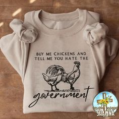 Size: large Chicken Shirts For Women Vinyl, Chicken Tshirts, Cute Country Outfits, My Community, Cute Shirt Designs, Vinyl Shirts, Black Screen, Country Outfits, The Government