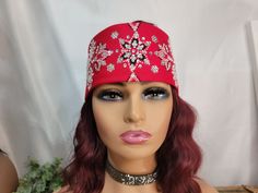 My LeeAnnette bandanas or "Sugar Daddy's" have over 320 Austrian Crystals. This bandana is 26inch square. I use top quality crystals in my designs. All of my bandanas can be washed in your washing machine in cold water on gentle cycle or hand washed. My LeeAnnette designs are most definitely "Statement Pieces". You will not be disappointed. Adjustable Red Bandana Headband, Adjustable Red Bandana For Gifts, Adjustable Red Bandana As Gift, Navy Blue Flowers, Red Flower, Austrian Crystal, Bandanas, Red Flowers, Blue Flowers