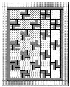 a square quilt pattern with squares and dots on the bottom, as well as an image of