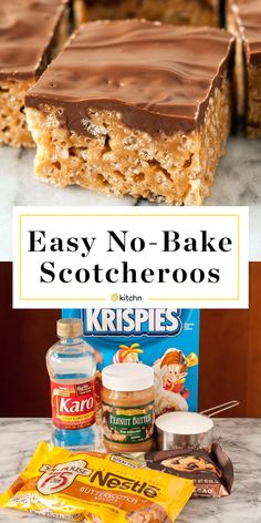 easy no - bake scooterroos recipe with chocolate and peanut butter