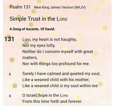 a poem written in two different languages with the words simple trust in the lord, as long as my heart is not haught