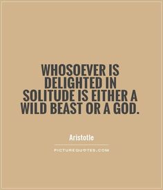 "Whosever is delighted in solitude is either a wild beast or a god." Aristotle Ralph Lauren Furniture, Aristotle Quotes, Stoicism Quotes, Pep Talk, Furniture Free, A God, Pep Talks, Truth Hurts, Best Picture