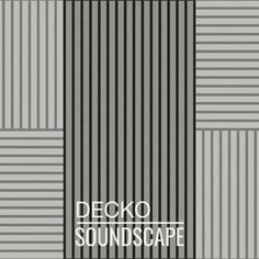 the cover art for deckoo soundscape's album, which features grey and white stripes