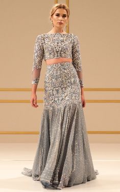 Grey Color Designer Lehenga Choli Faraz Manan, Choli Dress, Zardozi Work, Indian Lehenga Choli, Pakistani Couture, Lehenga Wedding, Lehenga Choli Online, Indian Lehenga, Ghagra Choli