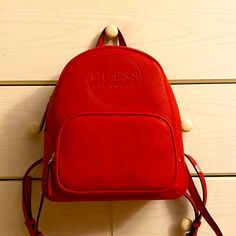 Guess Red Backpack Brand New With Tag. Condition Is New With Tags. Items Are Pictured Guess Backpack, Bags Guess, Slim Backpack, Guess Handbag, Denim Backpack, Red Backpack, Grey Backpacks, Purse Backpack, Guess Handbags