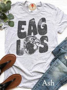 Pto Shirts, Homecoming Shirts, School Sports Shirts, High School Football Shirts, Football Game Outfit Highschool, Tshirt Images, Eagles Mascot, Look Tshirt